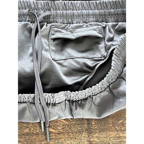 Adidas Women's Running Workout Grey Black White Lined Shorts Size Small - Picture 4 of 5